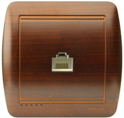 Розетка DEMET телефонная евро дерево 711-0400-137 - фото 44790