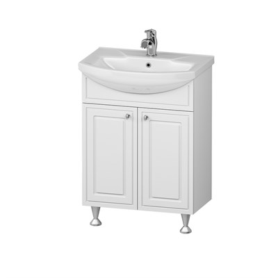 База DAMIXA RedBlu Palace One на ножках с раковиной, 60см, двери, белый, глянец M41-FSX0601WG-WCC060 - фото 44890