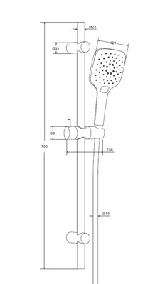 Душевой комплект DAMIXA RedBlu Origin Evo 918200000 - фото 44898