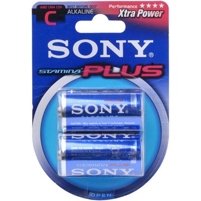 Батарейка SONY LR14 Alkaline Stamina Plus C 2шт AM2B2D - фото 44974