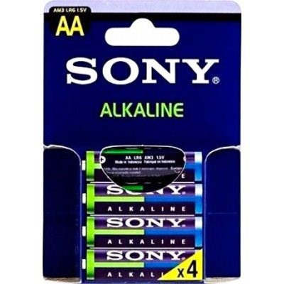 Батарейка SONY LR6/4 Alkaline Stamina Plus AA 4шт ЭКО AM3L-B4D - фото 44980