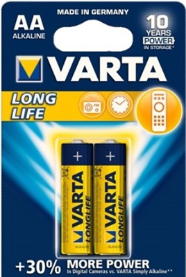 Батарейка VARTA Longlife Extra Mignon 1.5V-LR06/AA (2шт) арт.0001-4106-101-412 - фото 45020