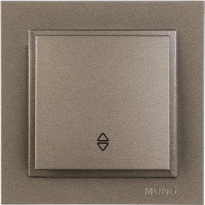 Выключатель MONO механизм+ кнопка Metallic Fume - фото 45032