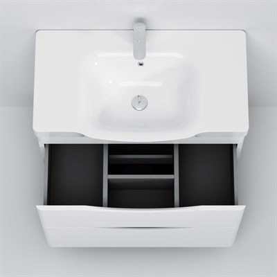 База AM.PM под раковину Like, напольная, 80 см, 2 ящика, белый, глянцевая M80FSX0802WG/32 - фото 45096