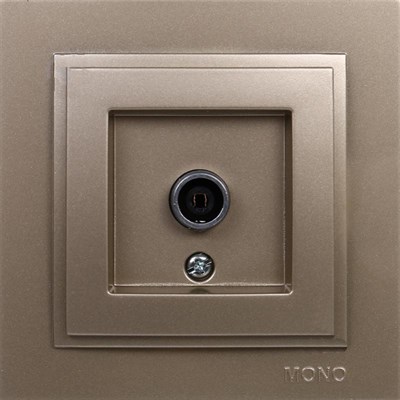 Розетка MONO TV. Механизм+кр. Metallic Light Fume - фото 45155