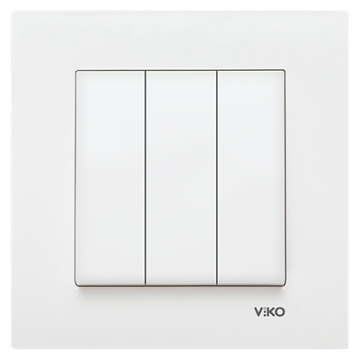 Выключатель VIKO KARRE 3-х клавишный 90960068 арт.362-36045 - фото 45164