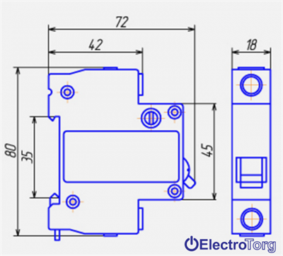 Автомат-выкл. Chint DZ47 4.5KA 1P C25 - фото 45316