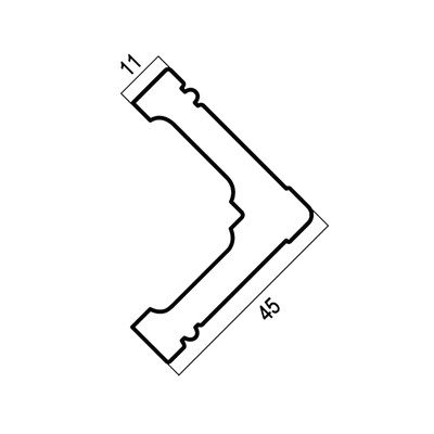 Багет интерьерный Ионики C1045/GS2 Угол 45, цв. золотой - фото 45528
