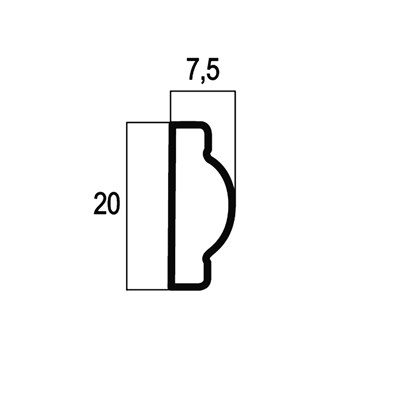 Багет интерьерный Эрмитаж D1020/W25 Молдинг 20, цвет Слоновая кость/70 - фото 45644