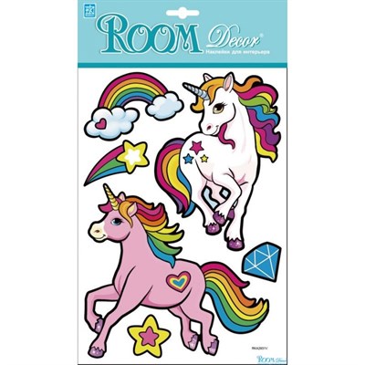 Элемент декоративный ROOM DECOR Радужные единороги голограмма RKA 2931 - фото 46089