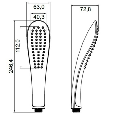 Лейка для душа IDDIS 1 реж. черная 0211F00i18 - фото 47792