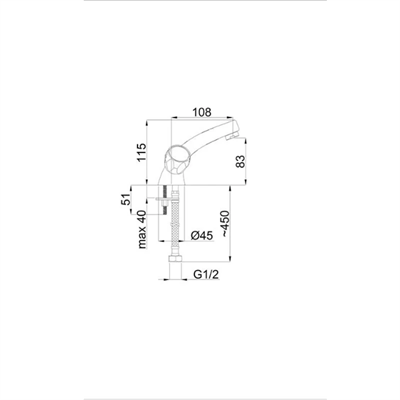 Смеситель RUBINETA R-2 Globo для умывальника R20002 - фото 47823