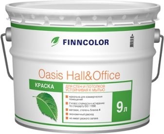 Краска ТИККУРИЛА Oasis Hall&Office A глубокоматовая 9л - фото 47954