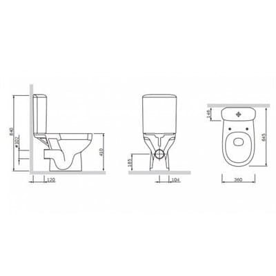 Унитаз-компакт AM.PM LIKE с сиденьем микролифт C808607SC - фото 4833