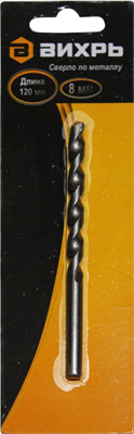 Сверло ВИХРЬ по бетону 8*120 цилиндрический хвостовик - фото 48758