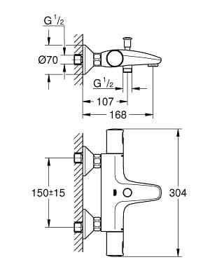 Термостат GROHE для ванны Precision Trend 34598000 - фото 4877