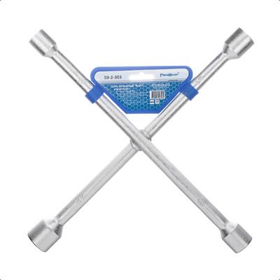 Ключ баллонный ОРМИС Крест усиленный 17*19*21*22 Hardax 59-2-303 - фото 48875