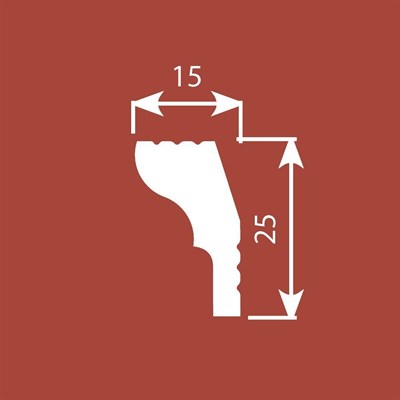 Карниз К10 25х15 2000мм Экополимер/42 - фото 49097