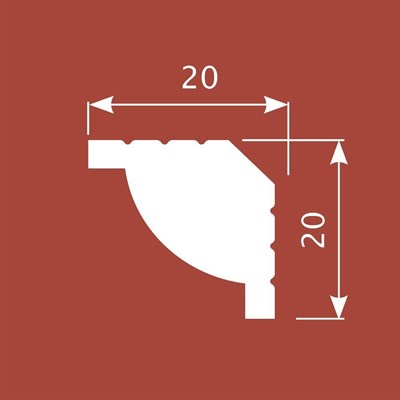 Карниз К20 20х20 2000мм Экополимер/38 - фото 49117