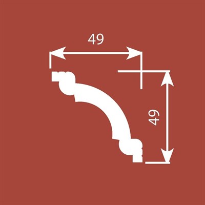 Карниз К8 49х49 2000мм Экополимер/16 - фото 49138