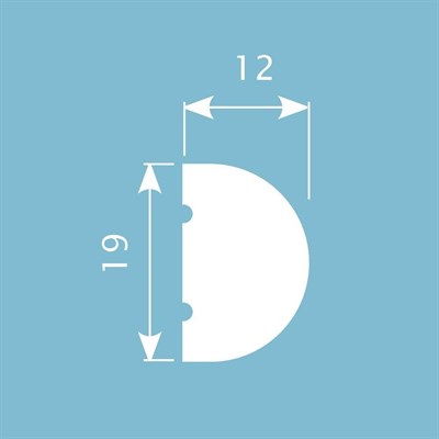 Молдинг М12 19х12 2000мм, Экополимер/44 - фото 49144