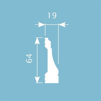 Молдинг М16 64х19 2000мм, Экополимер/13 - фото 49154