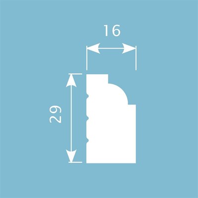 Молдинг М4 29х16 2000мм Экополимер/25 - фото 49166