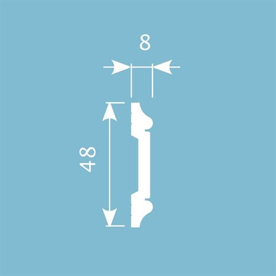 Молдинг М6 48х8 2000мм Экополимер/26 - фото 49168