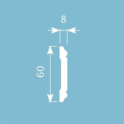 Молдинг М8 60х8 2000мм Экополимер/20 - фото 49172