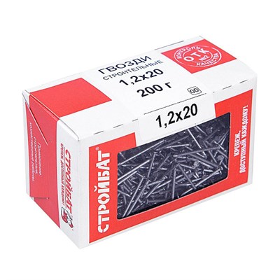 Гвозди СТРОЙБАТ строительные 1,2*20 (0,2кг) 000751/2610002 - фото 49236