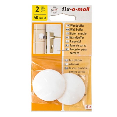 Стопор СТРОЙБАТ для двери fix-o-moll настенный самокл. d40мм белый (2шт) 24682/3566630 - фото 49401