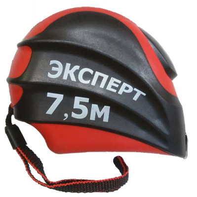 Рулетка ЭКСПЕРТ автоматич.фиксация обрез. корпус 7,5м 7175 - фото 49594