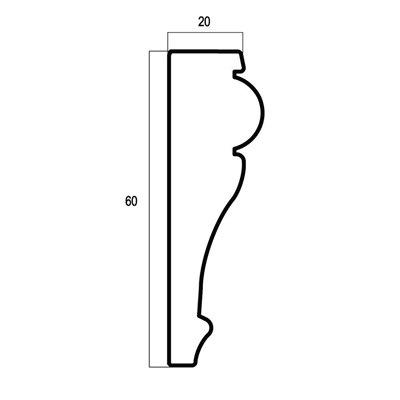 Багет интерьерный Венский лес 161-3 Плинтус потолочный 60, цв. дуб темный/18 - фото 49793