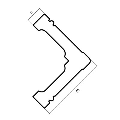 Багет интерьерный Антик 142-553 Угол 50, цв. Античная платина/15 - фото 49854