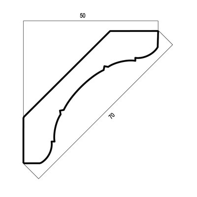 Багет интерьерный Антик 167-767 Карниз 70, цв. античная медь/18 - фото 49883