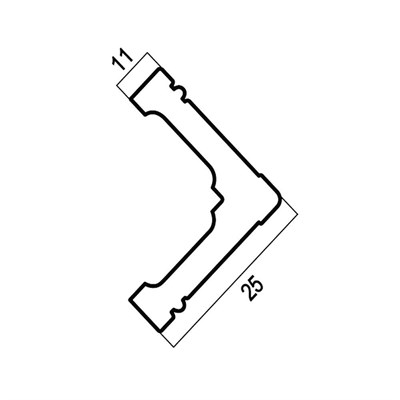 Багет интерьерный Антик С1025-552 Угол 25, цв. Античное золото/45 - фото 49884