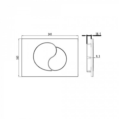 Клавиша смыва, хром 021 универсальная Unifix UNI21CHi77 - фото 49995
