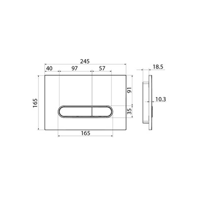 Клавиша смыва IDDIS 031 хром UNI31CHi77 - фото 50043