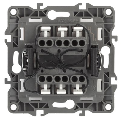 Выключатель ЭРА 2-ой 10АХ-250В алюминий 12-1105-03 - фото 50140