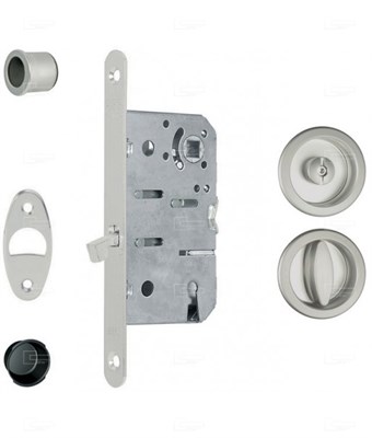 Замок для раздвижных дверей Scivola KIT A1 мат.хром AGB B03934 50 34 - фото 50191