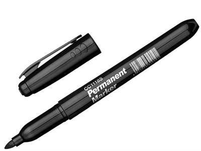 Маркер перманентный пулевидный наконеч.3,0мм черн. 13-0-050 - фото 50942