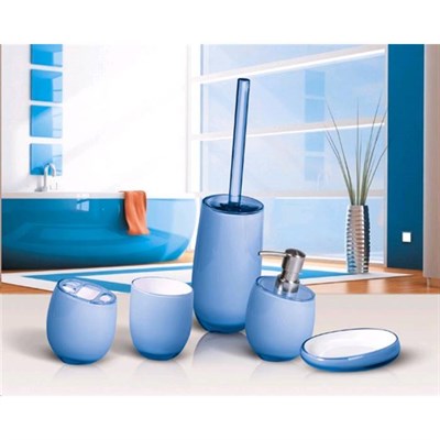 Стакан Tatkraft REPOSE BLUE для зубных щеток ударопрочный акрил12264 - фото 51124