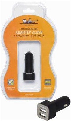 Зарядное устройство для телефона AIRLINE 2*USB ACH-2U-04 - фото 51380