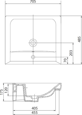 Умывальник Тигода 70 - фото 51472