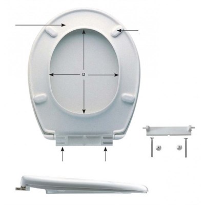 Сидение для унитаза MONTE CARLO белое 45-5251-18 - фото 51570
