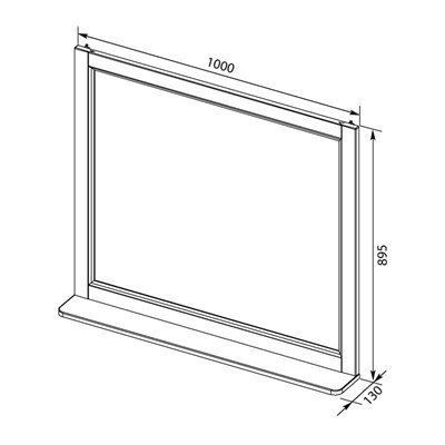 Зеркало Бостон М 100 цв.белый мат 209674 - фото 51734