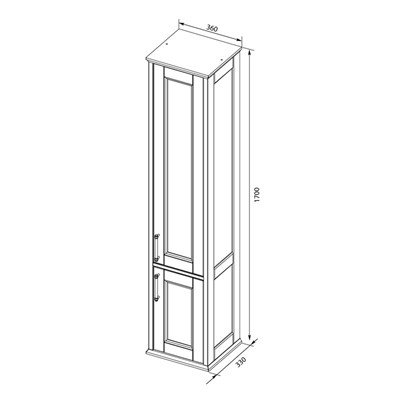 Пенал Бостон белый 209681 - фото 51740