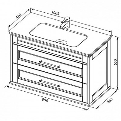 Раковина-столешница Эйфория-100 (Бостон) 197961 - фото 51750