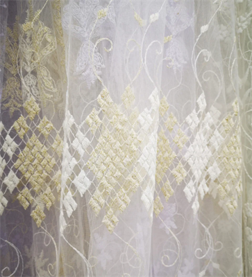 Тюль крем золото (комбинированная) 24144 V-113 - фото 52067