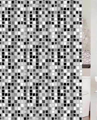 Штора для ванной PRIMANOVA PARADISE GREY 180*200, PVC D-20432 - фото 52388